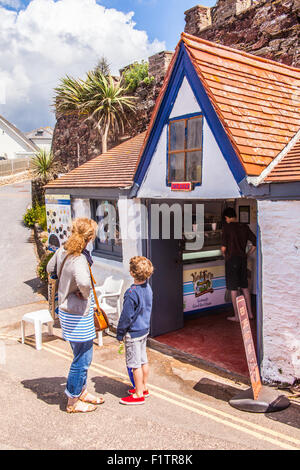 Le four ice-cream bar partie de l'hôtel Cottage, Hope Cove, Kingsbridge, Devon, Angleterre, Royaume-Uni. Banque D'Images