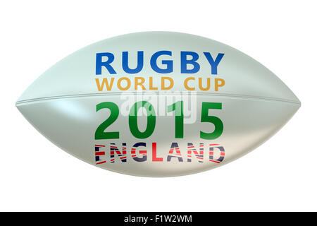 Coupe du Monde de Rugby avec l'Angleterre concept isolé sur fond blanc Banque D'Images