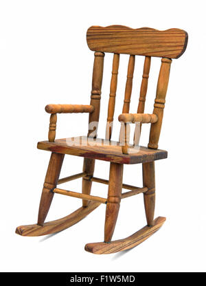 Rocking chair en bois Banque D'Images