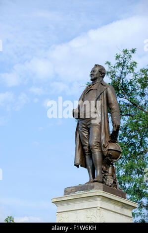 Friedrich Wilhelm Heinrich Alexander von Humboldt Humboldt Park en statue, Chicago, Illinois Banque D'Images