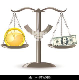 Choix des échelles de temps de l'argent vector illustration Illustration de Vecteur