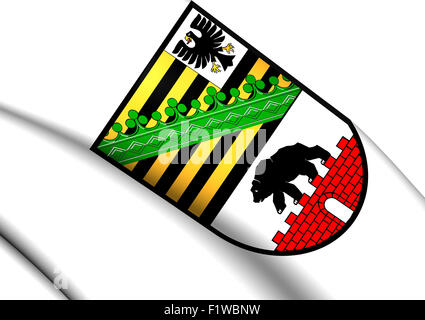 Armoiries de Saxe-Anhalt, Allemagne. Close Up. Banque D'Images