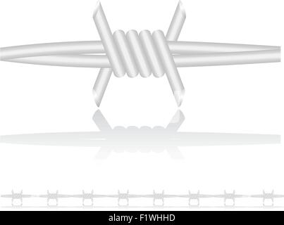 Barbelés vector illustration isolé sur fond blanc Illustration de Vecteur
