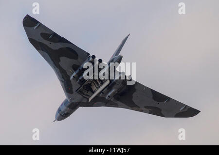 La guerre froide, de bombardiers nucléaires Avro Vulcan B.Mk2 XH558. Maintenant la propriété de la fiducie le ciel de Vulcan. Banque D'Images