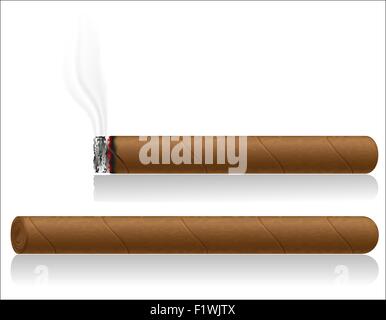 Cigares vector illustration isolé sur fond blanc Illustration de Vecteur