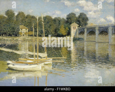 Claude Monet - Le pont d'Argenteuil Banque D'Images