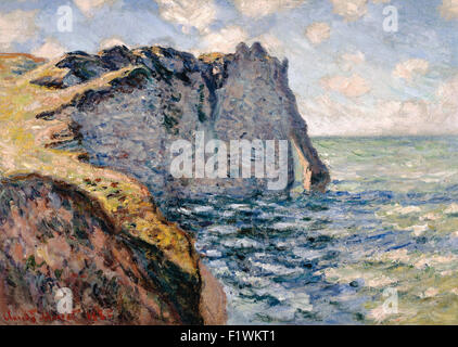 Claude Monet - la falaise d'Aval, Etrétat Banque D'Images