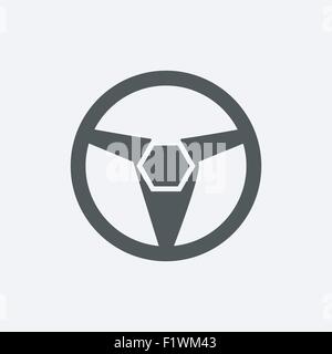 Location de véhicule automobile, ou l'icône du volant ou le symbole- graphique de scénario. Illustration de Vecteur