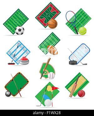 Sport icons set vector illustration isolé sur fond blanc Illustration de Vecteur