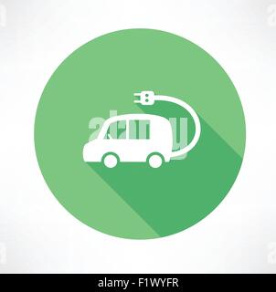 Voiture électrique. Télévision modern style vector illustration Illustration de Vecteur