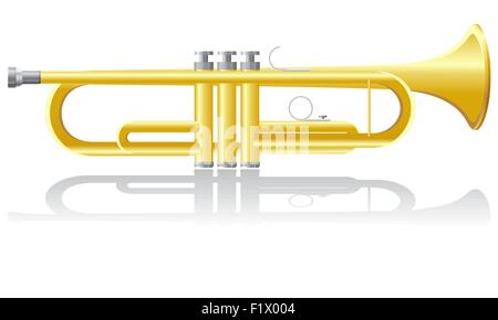 Trompette vector illustration isolé sur fond blanc Illustration de Vecteur