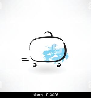 L'icône grunge bagages Illustration de Vecteur