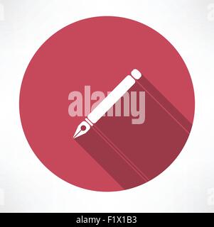 L'icône stylo encre. Télévision modern style vector illustration Illustration de Vecteur