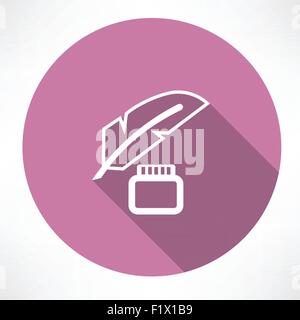 L'icône indiquant le bas avec. Télévision modern style vector illustration Illustration de Vecteur