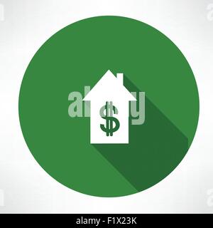 Chambre et dollar. Télévision modern style vector illustration Illustration de Vecteur