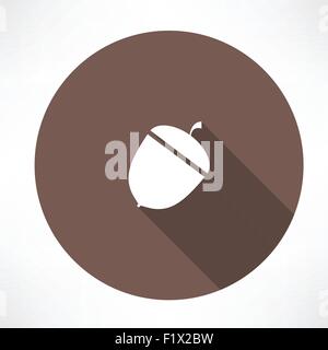 L'icône d'acorn. Télévision modern style vector illustration Illustration de Vecteur