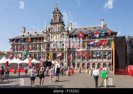 Dans l'hôtel de ville d'Anvers, Belgique Banque D'Images