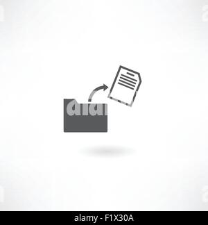 Dossier du scénario avec l'icône Documents Illustration de Vecteur