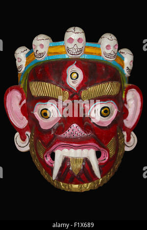 Masque Tribal. Musée de Bhopal Bhopal, Madhya Pradesh, Inde Banque D'Images