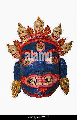 Masque Tribal. Musée de Bhopal Bhopal, Madhya Pradesh, Inde Banque D'Images