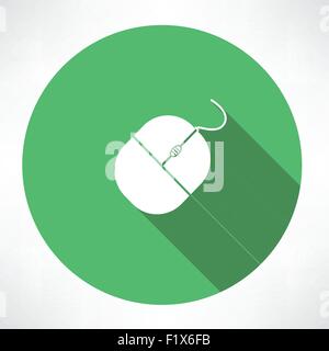 L'icône de la souris de l'ordinateur. Télévision modern style vector illustration Illustration de Vecteur