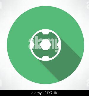 L'icône d'un ballon de football. Télévision modern style vector illustration Illustration de Vecteur