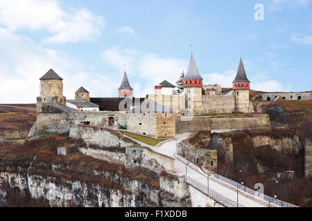 Vieux château. L'Ukraine, Kamenetz-Podlolsky Banque D'Images