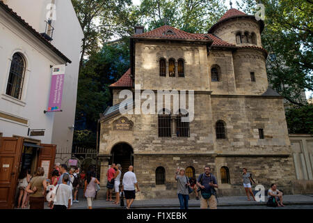 Salle des cérémonies juives et musée dans le quartier juif de Prague, en République tchèque, en Europe Banque D'Images