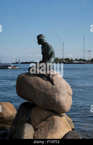 La statue de la petite sirène de Copenhague, Danemark, Europe Banque D'Images