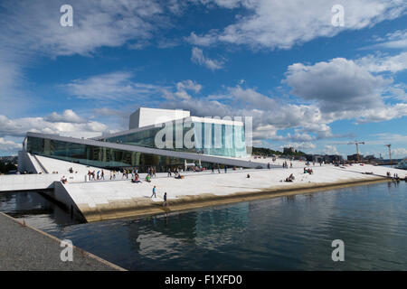 Oslo Opera House par Snoetta architectes à Oslo, Norvège, Europe Banque D'Images