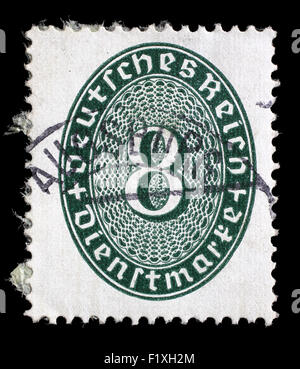 Timbres en Allemagne montre valeur numérique, vers 1927. Banque D'Images