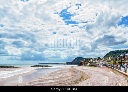 La plage de Sidmouth, Devon, England, UK Banque D'Images