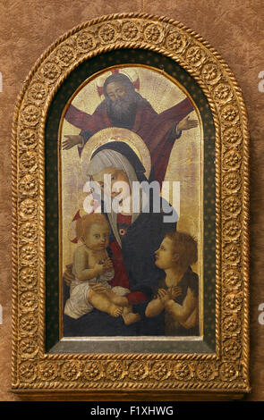 Pseudo Pier Francesco Fiorentino : Dieu le Père bénit la Vierge et l'enfant avec Saint John, Collection des vieux maîtres à Zagreb Banque D'Images