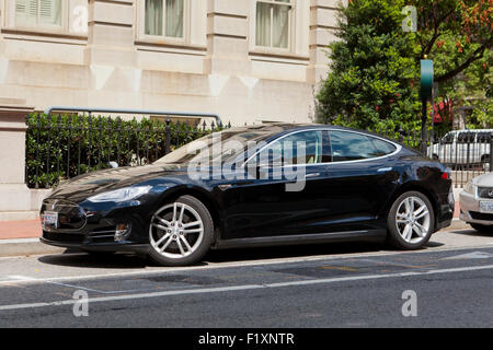 Tesla Model S Voiture électrique - USA Banque D'Images