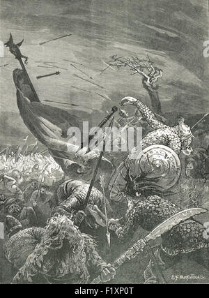 La mort du roi Harold, bataille de Hastings, 1066 Banque D'Images