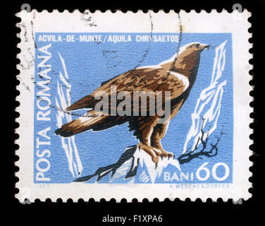 Timbres par la Roumanie, voir l'aigle royal, vers 1968. Banque D'Images