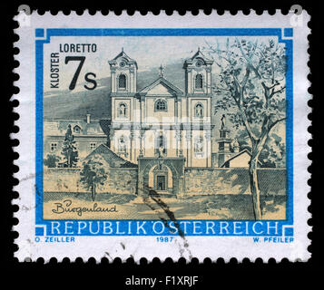 Timbres par l'Autriche, dans le Burgenland monastère Loretto montre, vers 1987 Banque D'Images