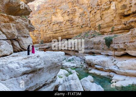 Sultanat d'Oman, gouvernorat de Ash Sharqiyah, Wadi ash Shab Banque D'Images