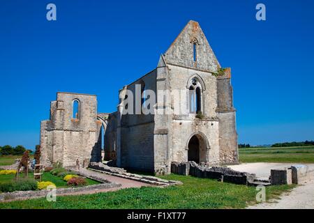 France, Charente Maritime, Ile de Ré, La Flotte, étiqueté Les Plus Beaux Villages de France (Les Plus Beaux Villages de France), l'ancien Chatelier abbaye fondée au xiie siècle et détruit en 1623 Banque D'Images