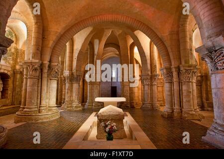 En France, en Charente Maritime, Saintes, basilique Saint Eutrope, la Crypte Banque D'Images