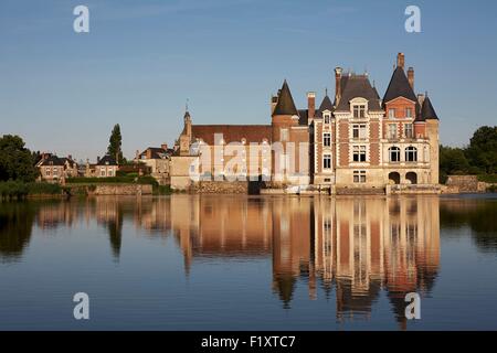 France, Loiret, la Bussière, Chateau de pêcheurs, sommaire Banque D'Images