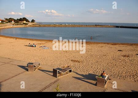 France, Loire Atlantique, Bernerie en Retz, great beach Banque D'Images
