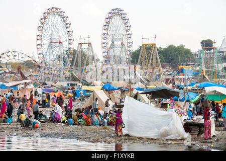 L'Inde, Rajasthan, Baneshwar, la foire annuelle de tribus Bhil est à la fois une ancienne, juste une fête religieuse et d'un carnaval Banque D'Images