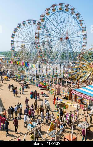 L'Inde, Rajasthan, Baneshwar, la foire annuelle de tribus Bhil est à la fois une ancienne, juste une fête religieuse et d'un carnaval Banque D'Images