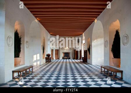 Indre et Loire, France, Château de Chenonceau, la galerie Banque D'Images