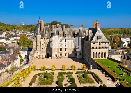 France, Indre et Loire, Vallée de la Loire classée au Patrimoine Mondial de l'UNESCO, Langeais, Château de Langeais Banque D'Images