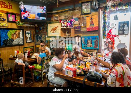 Etats-unis, Louisiane, Breaux Bridge, Crazy Bout restaurant est spécialisé dans la langouste, crabes et crevettes écrevisses Banque D'Images