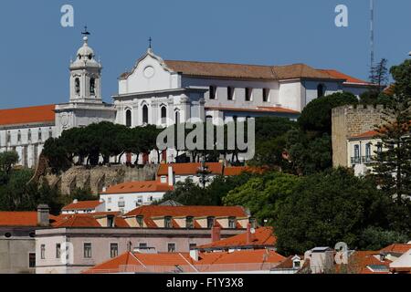 Portugal, Lisbonne, vue depuis l'ascenseur de Santa Justa Banque D'Images