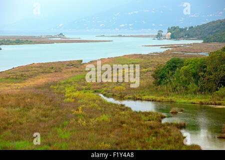 L'Albanie, lagon, Parc Kombetar Butrint Banque D'Images