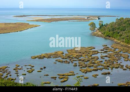 L'Albanie, lagon, Parc Kombetar Butrint Banque D'Images